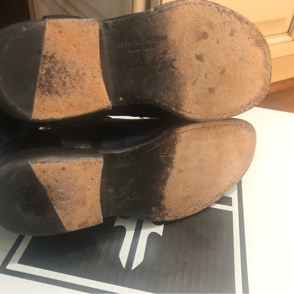 Frye Women’s Black Leather Phillip Harness Tall Boots Sz 7 - Picture 7 of 10